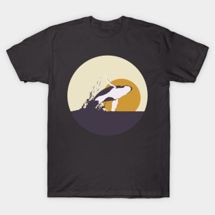 Humpback whale and sunset T-Shirt